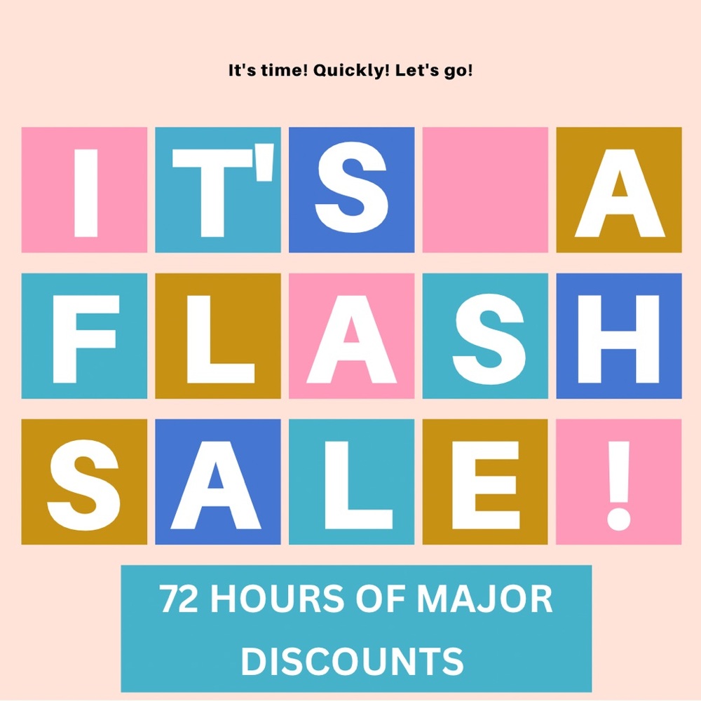 72 HOUR FLASH SALE!!! Major discounts of up to 90%!!!